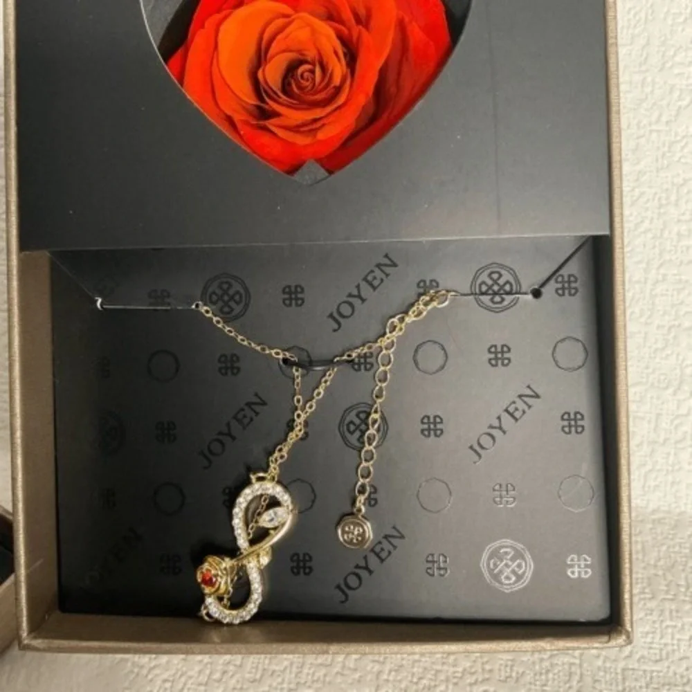 NWB Joyen Women Gold‎ Pendant Necklace with Cubic Zirconia for Wife Girlfriend